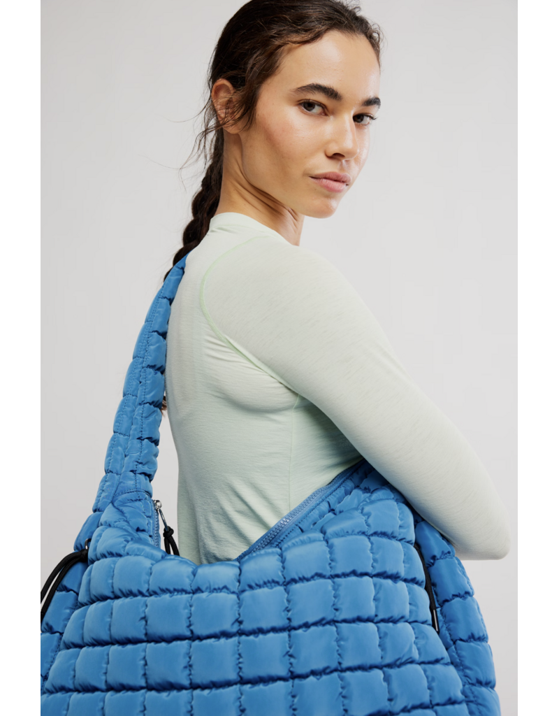 FREE PEOPLE MOVEMENT Quilted Caryall Tote Bag in Deep Teal