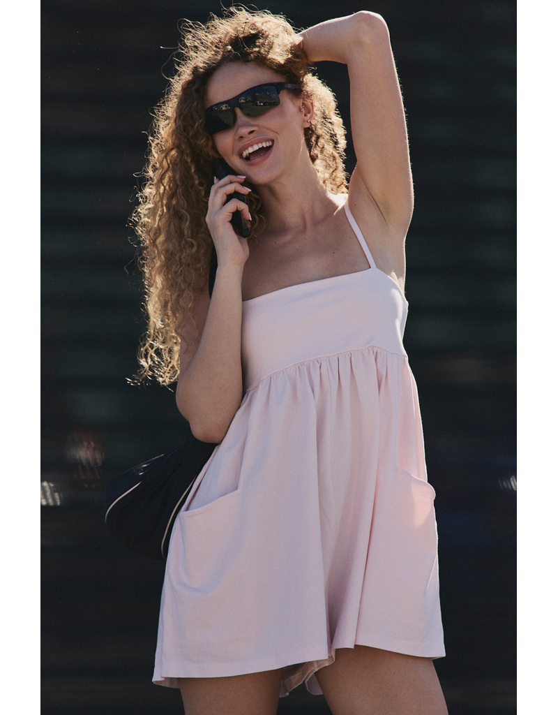 FREE PEOPLE MOVEMENT Hot Shot Strappy Romper in Bloom