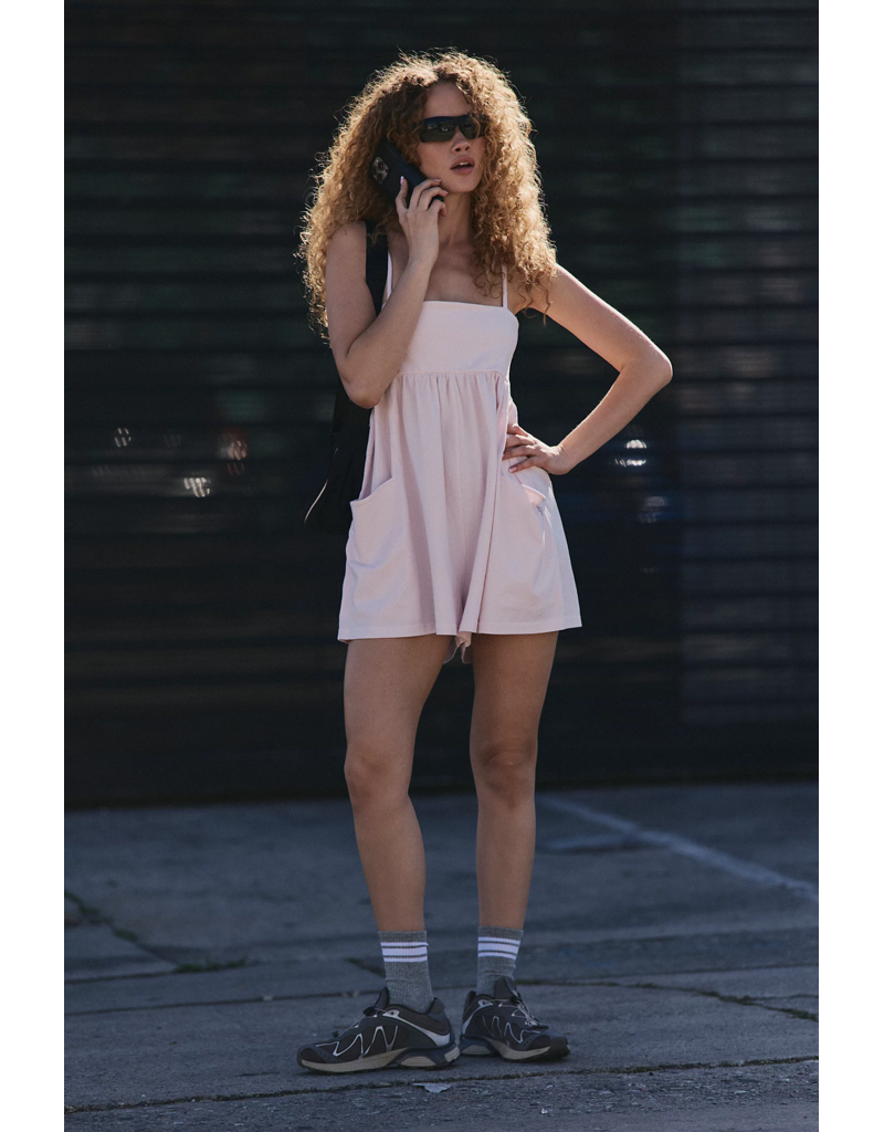 FREE PEOPLE MOVEMENT Hot Shot Strappy Romper in Bloom