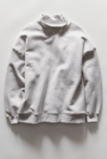 FREE PEOPLE MOVEMENT A Cut Above Mock Neck Pullover Sweatshirt in White Heather Grey