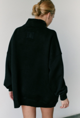 FREE PEOPLE MOVEMENT A Cut Above Mock Neck Pullover Sweatshirt in Black