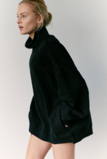 FREE PEOPLE MOVEMENT A Cut Above Mock Neck Pullover Sweatshirt in Black