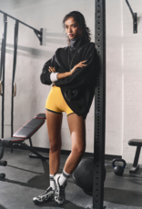 FREE PEOPLE MOVEMENT A Cut Above Mock Neck Pullover Sweatshirt in Black