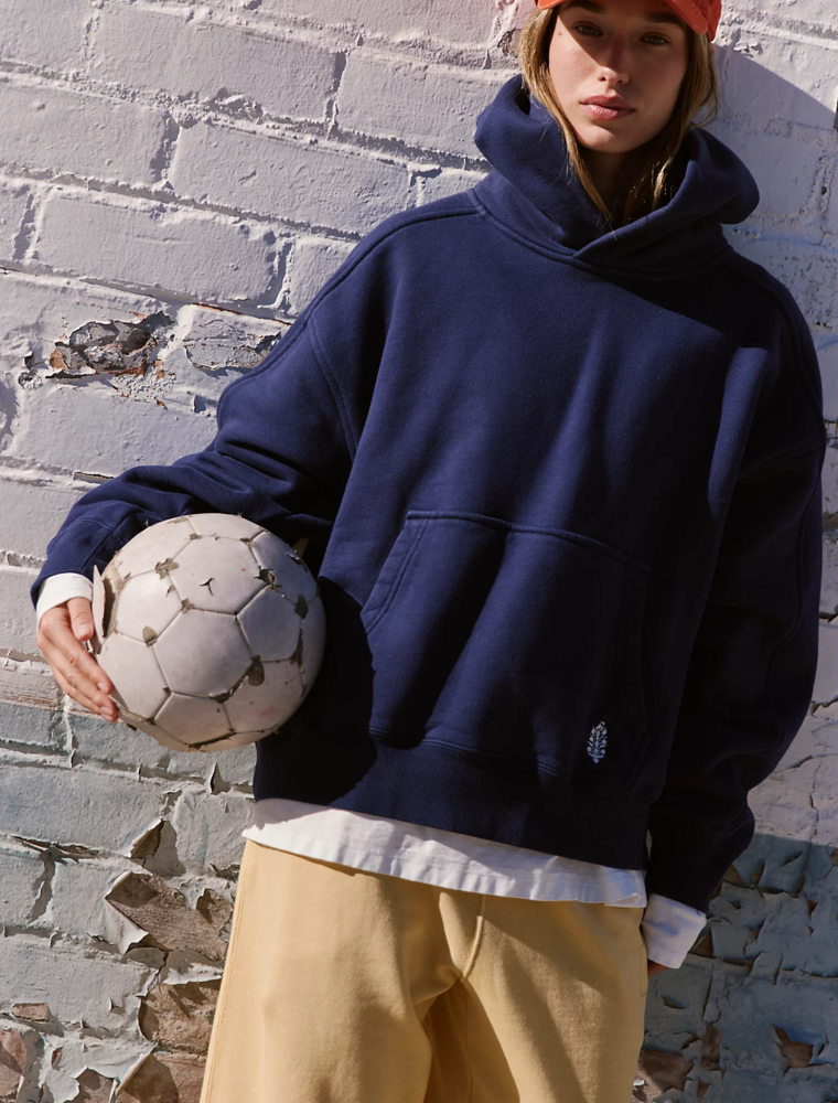 FREE PEOPLE MOVEMENT A Cut Above Hoodie in Midnight Navy