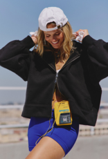 FREE PEOPLE MOVEMENT A Cut Above Zip-Up Hoodie in Black