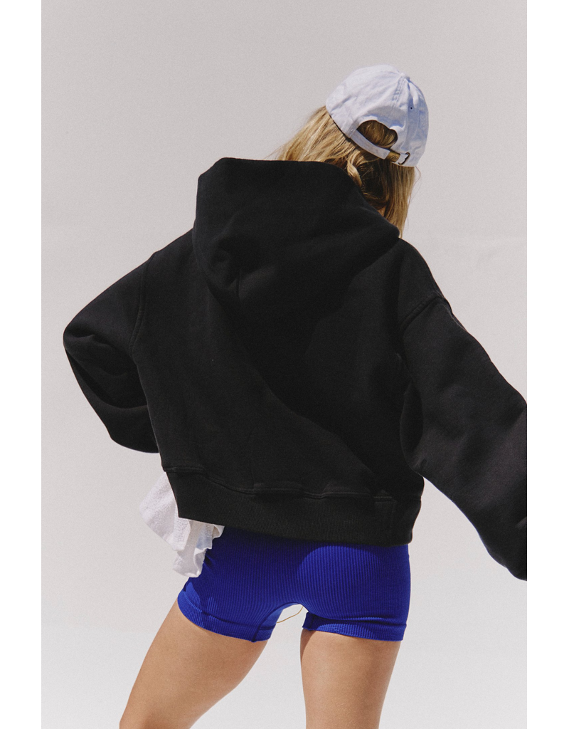 FREE PEOPLE MOVEMENT A Cut Above Zip-Up Hoodie in Black