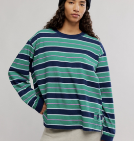 FREE PEOPLE MOVEMENT Printed Hustle Layer in Navy/Green Glow Combo