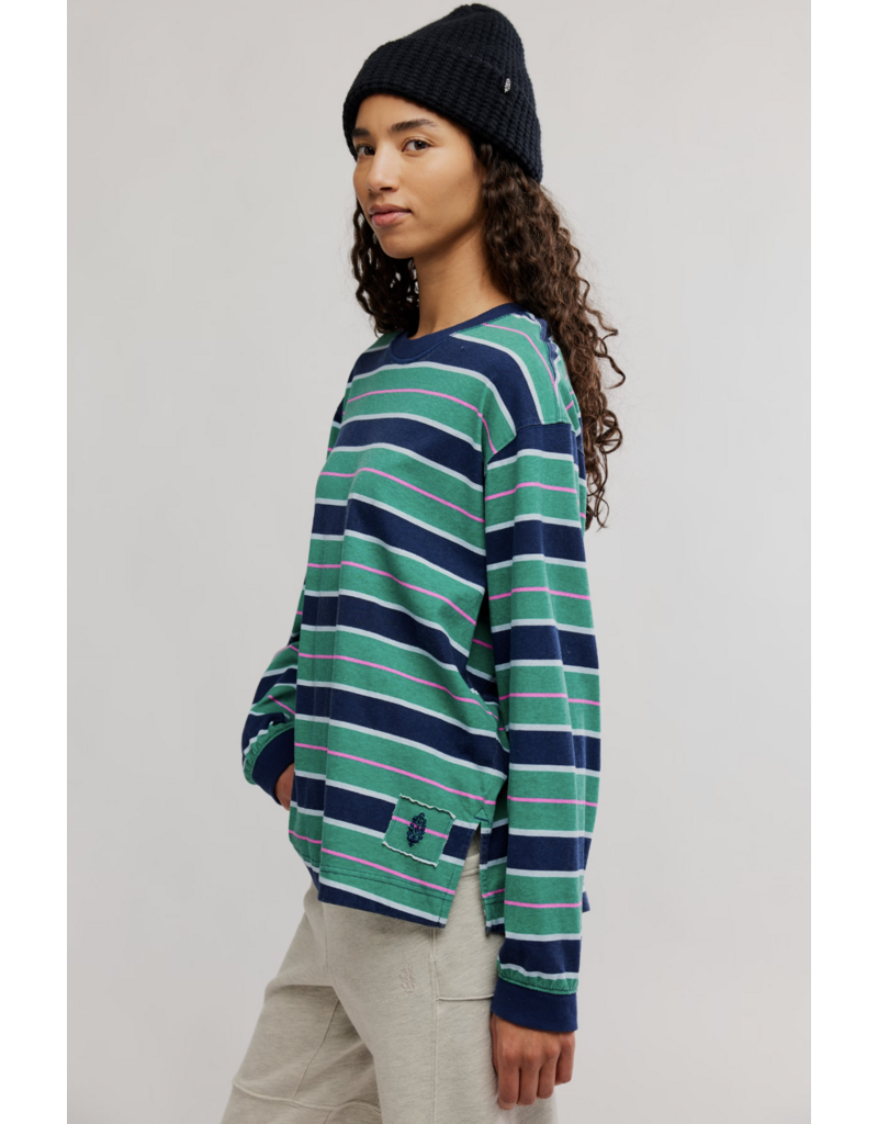 FREE PEOPLE MOVEMENT Printed Hustle Layer in Navy/Green Glow Combo