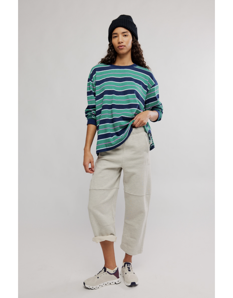FREE PEOPLE MOVEMENT Printed Hustle Layer in Navy/Green Glow Combo