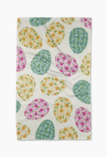 GEOMETRY Colorful Easter Eggs Tea Towel