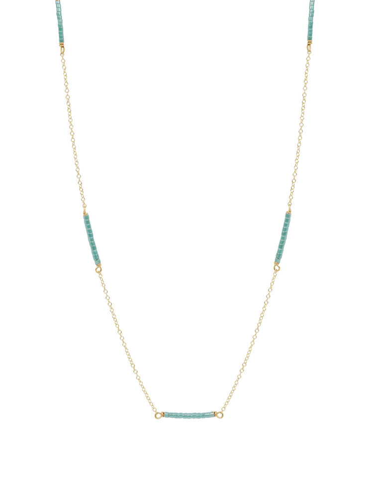 ENEWTON DESIGN Hope Bliss Simplicity Chain 15" Necklace in Sea Glass/Gold