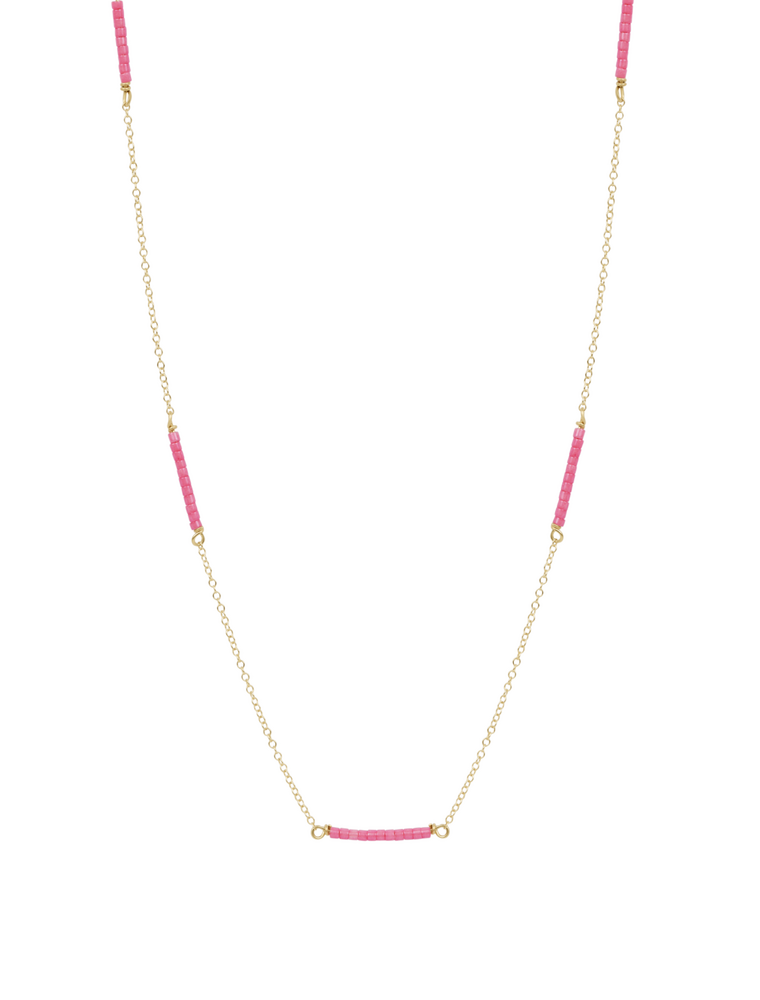 ENEWTON DESIGN Hope Bliss Simplicity Chain 15" Necklace in Bubblegum/Gold