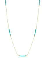ENEWTON DESIGN Hope Bliss Simplicity Chain 15" Necklace in Turquoise/Gold