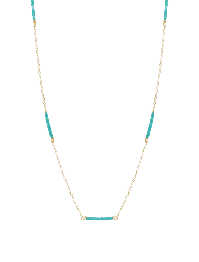 ENEWTON DESIGN Hope Bliss Simplicity Chain 15" Necklace in Turquoise/Gold