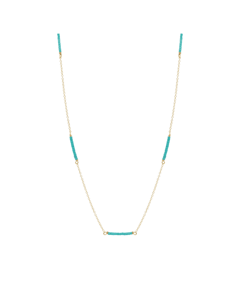 ENEWTON DESIGN Hope Bliss Simplicity Chain 15" Necklace in Turquoise/Gold