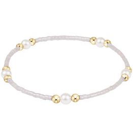 ENEWTON DESIGN Hope Purpose Pearl Bracelet in Silky White/Gold