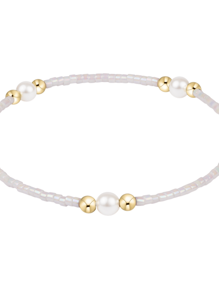 ENEWTON DESIGN Hope Purpose Pearl Bracelet in Silky White/Gold