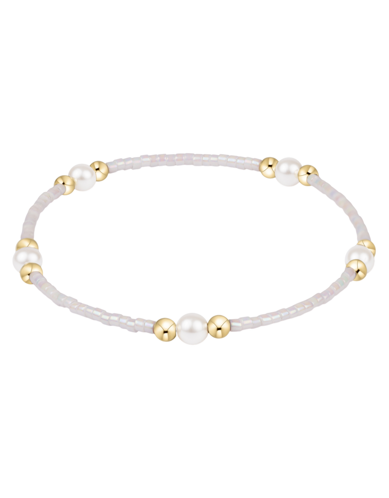 ENEWTON DESIGN Hope Purpose Pearl Bracelet in Silky White/Gold