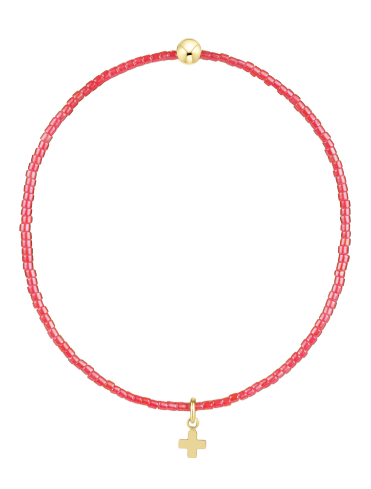 ENEWTON DESIGN Hope Classic Bracelet with Gold Signature Cross Small Charm in Sherbert/Gold