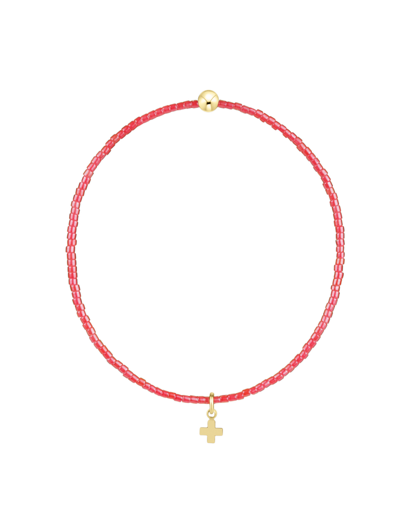 ENEWTON DESIGN Hope Classic Bracelet with Gold Signature Cross Small Charm in Sherbert/Gold