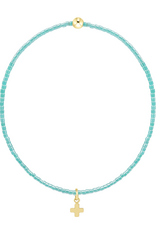 ENEWTON DESIGN Hope Classic Bracelet with Gold Signature Cross Small Charm in Sea Glass/Gold
