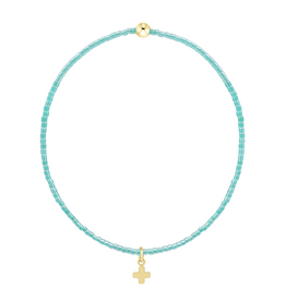 ENEWTON DESIGN Hope Classic Bracelet with Gold Signature Cross Small Charm in Sea Glass/Gold