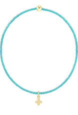 ENEWTON DESIGN Hope Classic Bracelet with Gold Signature Cross Small Charm in Turquoise/Gold