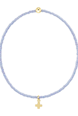 ENEWTON DESIGN Hope Classic Bracelet with Gold Signature Cross Small Charm in Ocean Mist/Gold
