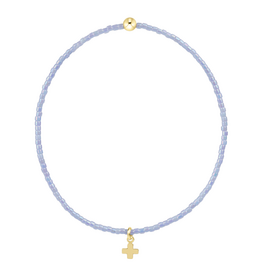 ENEWTON DESIGN Hope Classic Bracelet with Gold Signature Cross Small Charm in Ocean Mist/Gold