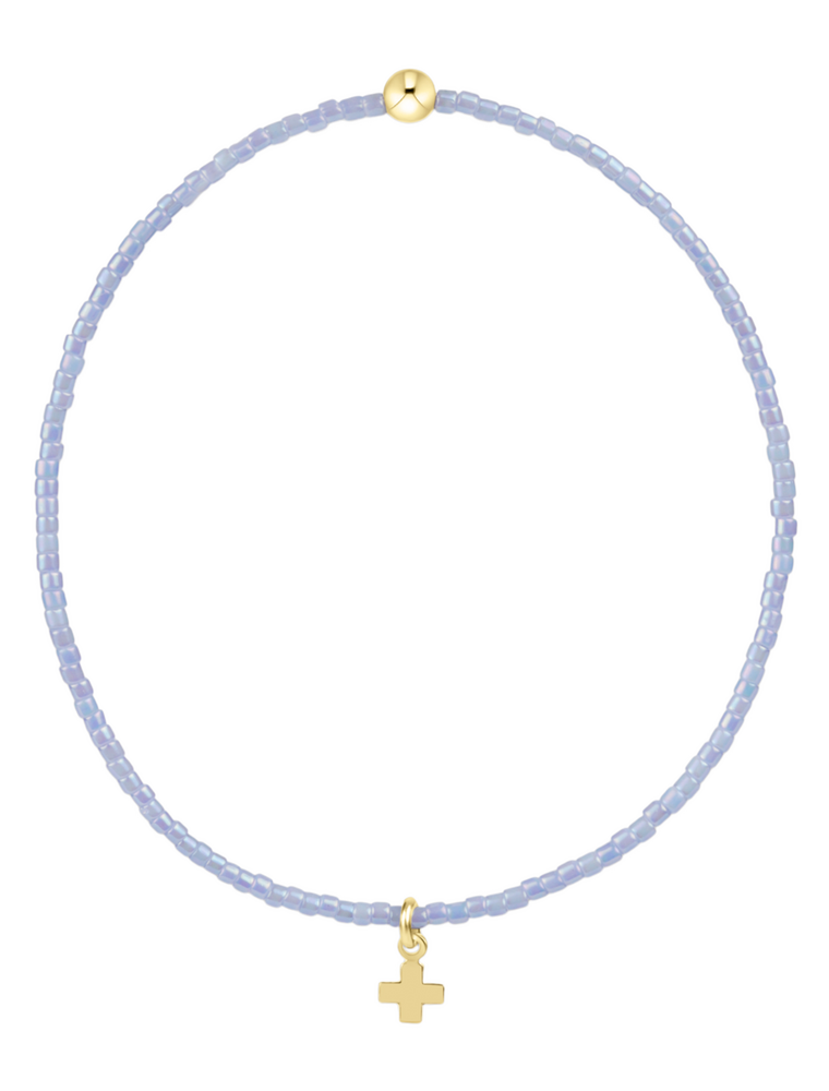 ENEWTON DESIGN Hope Classic Bracelet with Gold Signature Cross Small Charm in Ocean Mist/Gold