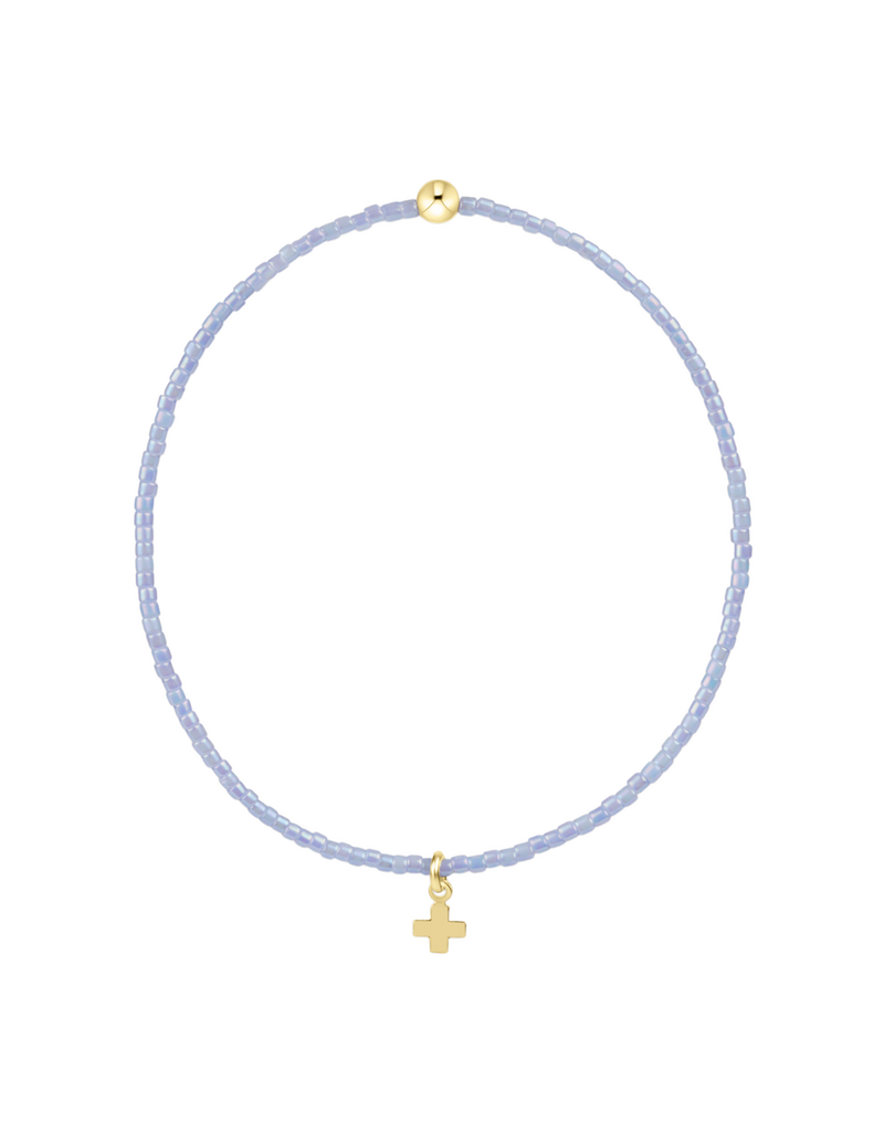 ENEWTON DESIGN Hope Classic Bracelet with Gold Signature Cross Small Charm in Ocean Mist/Gold