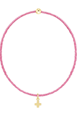 ENEWTON DESIGN Hope Classic Bracelet with Gold Signature Cross Small Charm in Bubblegum/Gold