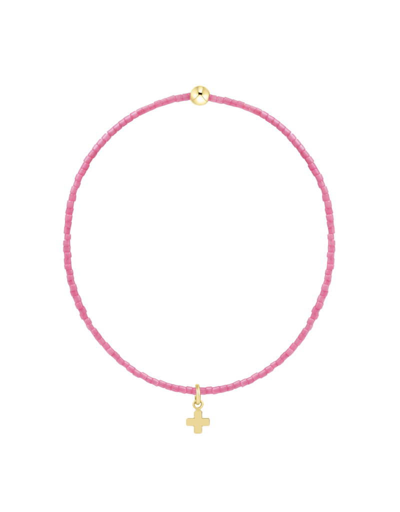 ENEWTON DESIGN Hope Classic Bracelet with Gold Signature Cross Small Charm in Bubblegum/Gold