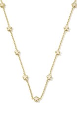 KENDRA SCOTT DESIGN Jane Gold Strand Necklace in White Enamel