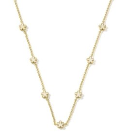 KENDRA SCOTT DESIGN Jane Gold Strand Necklace in White Enamel
