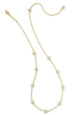 KENDRA SCOTT DESIGN Jane Gold Strand Necklace in White Enamel