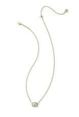 KENDRA SCOTT DESIGN Daphne Gold Frame Short Pendant Necklace in Teal Amazonite