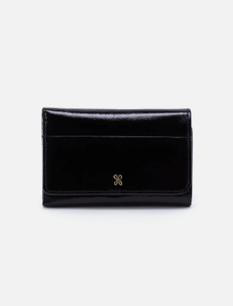 HOBO Jill Trifold Wallet in Black