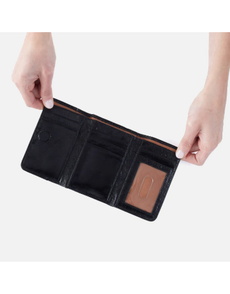 HOBO Jill Trifold Wallet in Black