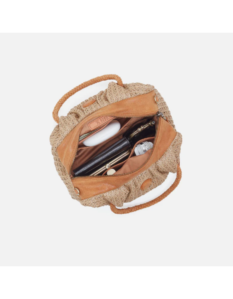 HOBO Darling Small Satchel in Meadow Woven Straw