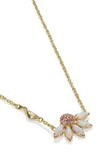 KENDRA SCOTT DESIGN Anya Flower Gold Short Pendant Necklace in Light Pink Mix