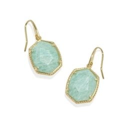 KENDRA SCOTT DESIGN Daphne Gold Frame Drop Earrings in Teal Amazonite