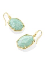 KENDRA SCOTT DESIGN Daphne Gold Frame Drop Earrings in Teal Amazonite