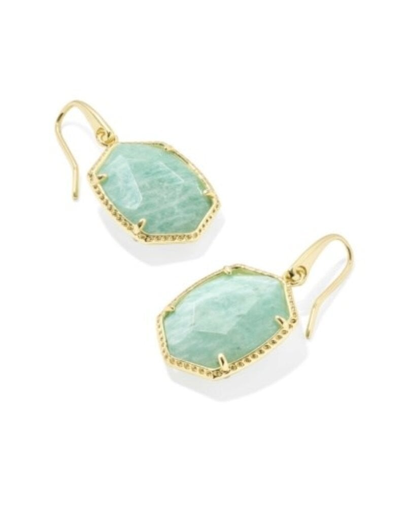 KENDRA SCOTT DESIGN Daphne Gold Frame Drop Earrings in Teal Amazonite