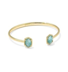 KENDRA SCOTT DESIGN Daphne Gold Frame Cuff Bracelet in Teal Amazonite