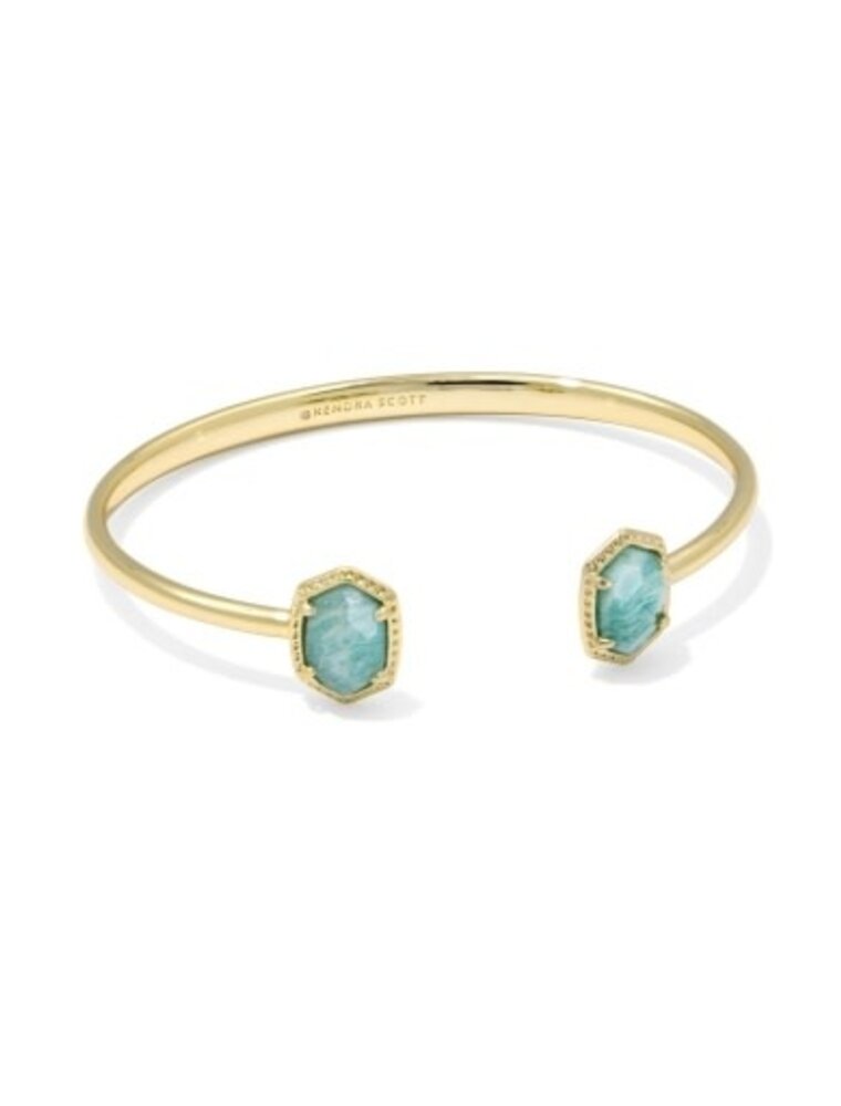 KENDRA SCOTT DESIGN Daphne Gold Frame Cuff Bracelet in Teal Amazonite