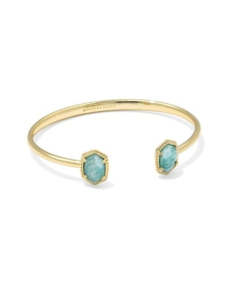 KENDRA SCOTT DESIGN Daphne Gold Frame Cuff Bracelet in Teal Amazonite