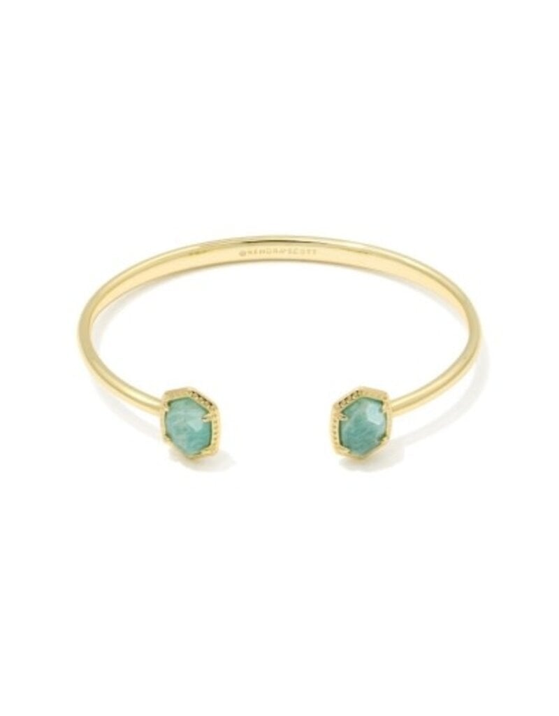 KENDRA SCOTT DESIGN Daphne Gold Frame Cuff Bracelet in Teal Amazonite