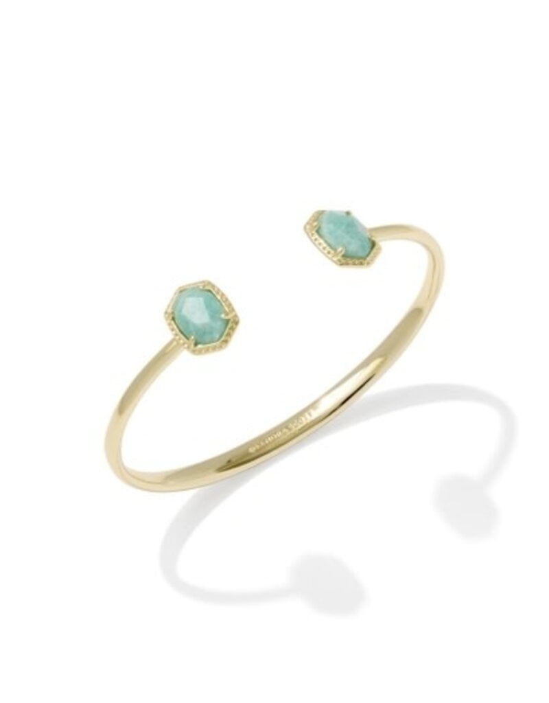 KENDRA SCOTT DESIGN Daphne Gold Frame Cuff Bracelet in Teal Amazonite