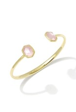 KENDRA SCOTT DESIGN Daphne Gold Frame Cuff Bracelet in Light Pink Mother-of-Pearl